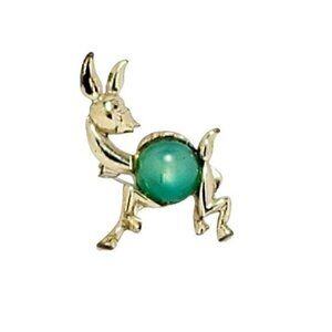Vintage Deer Silver Tone Brooch Pin
